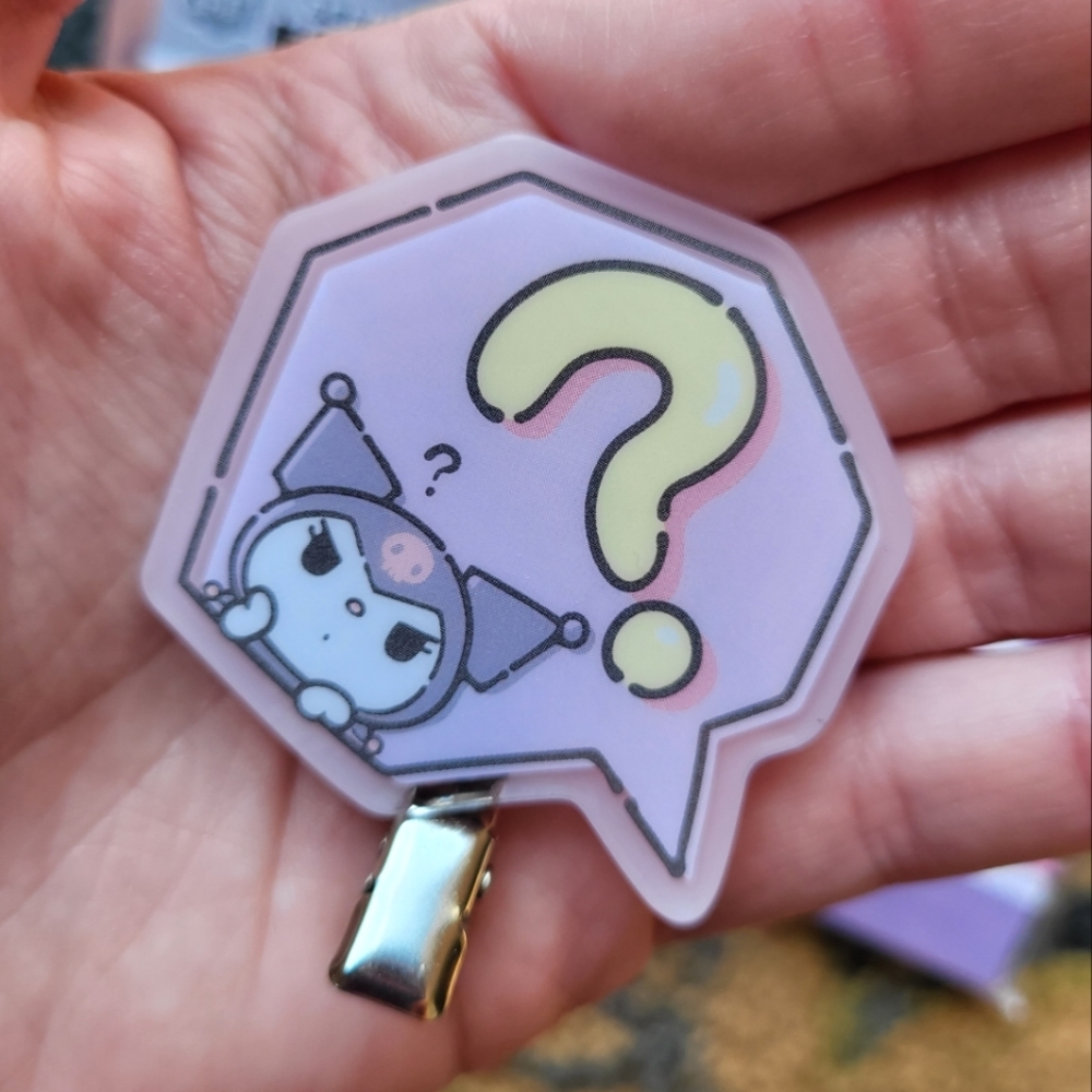 Kuromi Hair Clip and Mini Journal Purple Sanrio - Picture 2 of 3